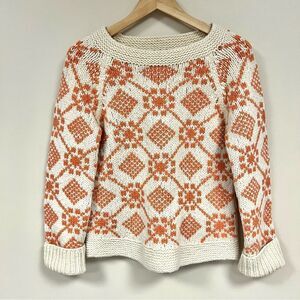 American Eagle hand cable knit Lambswool sweater M